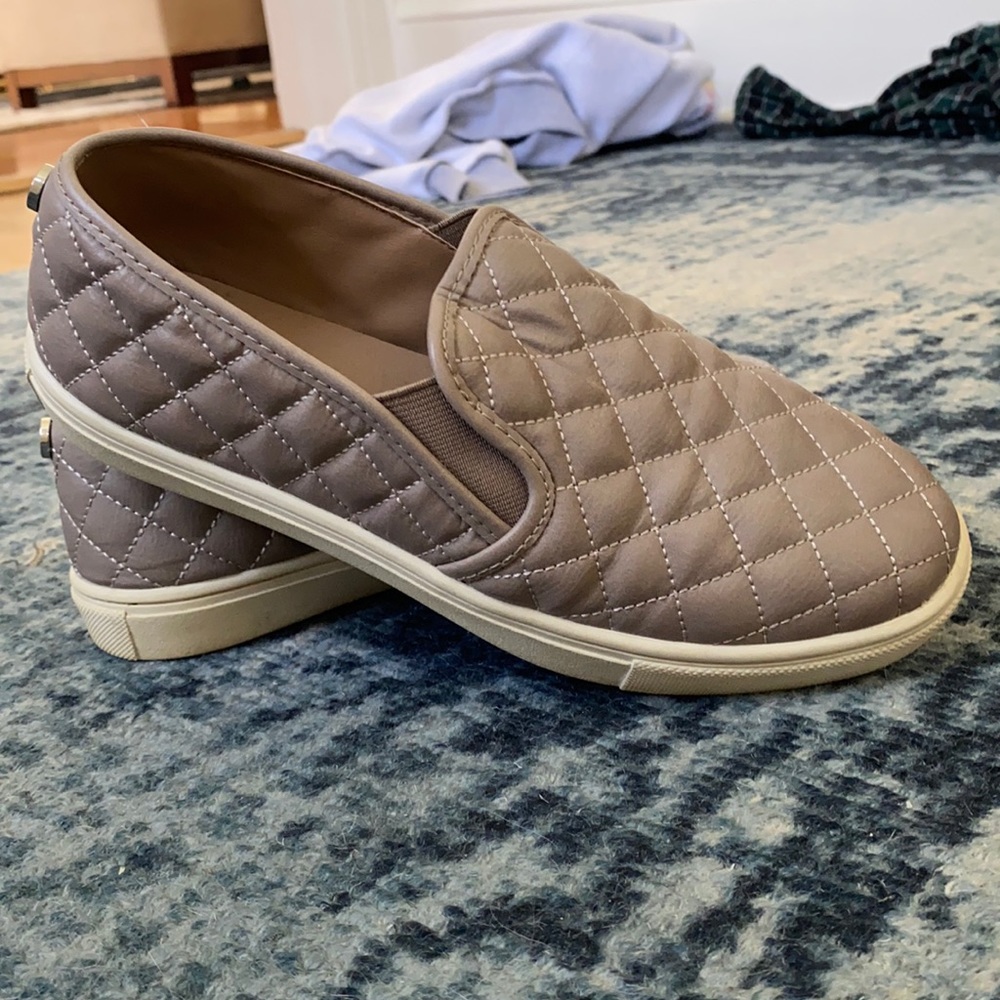 Steve Madden Brown Slip On Leather Sneakers